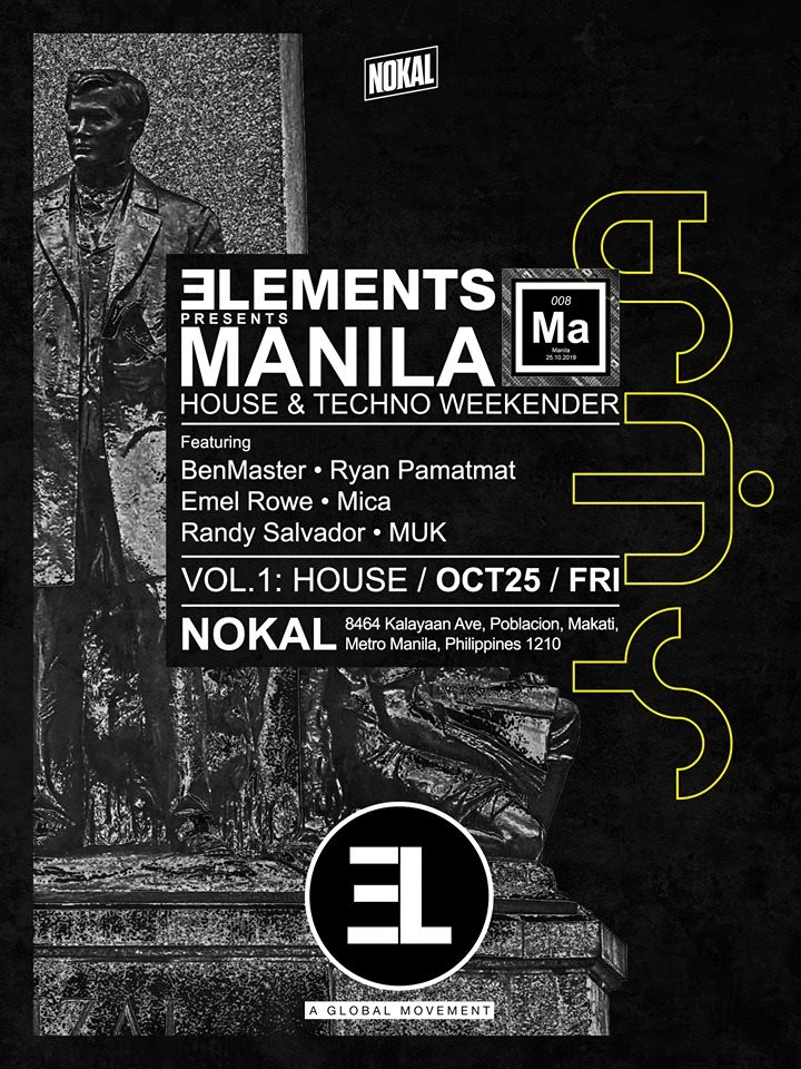 Ǝ L E M E N T S presents Manila Volume 1: House - Flyer front