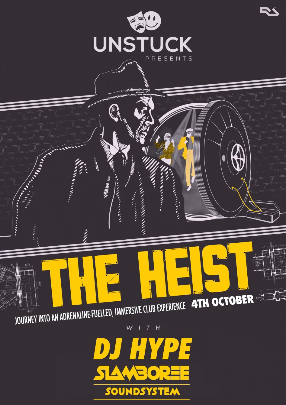 The Heist Party (Sold Out) - Flyer front