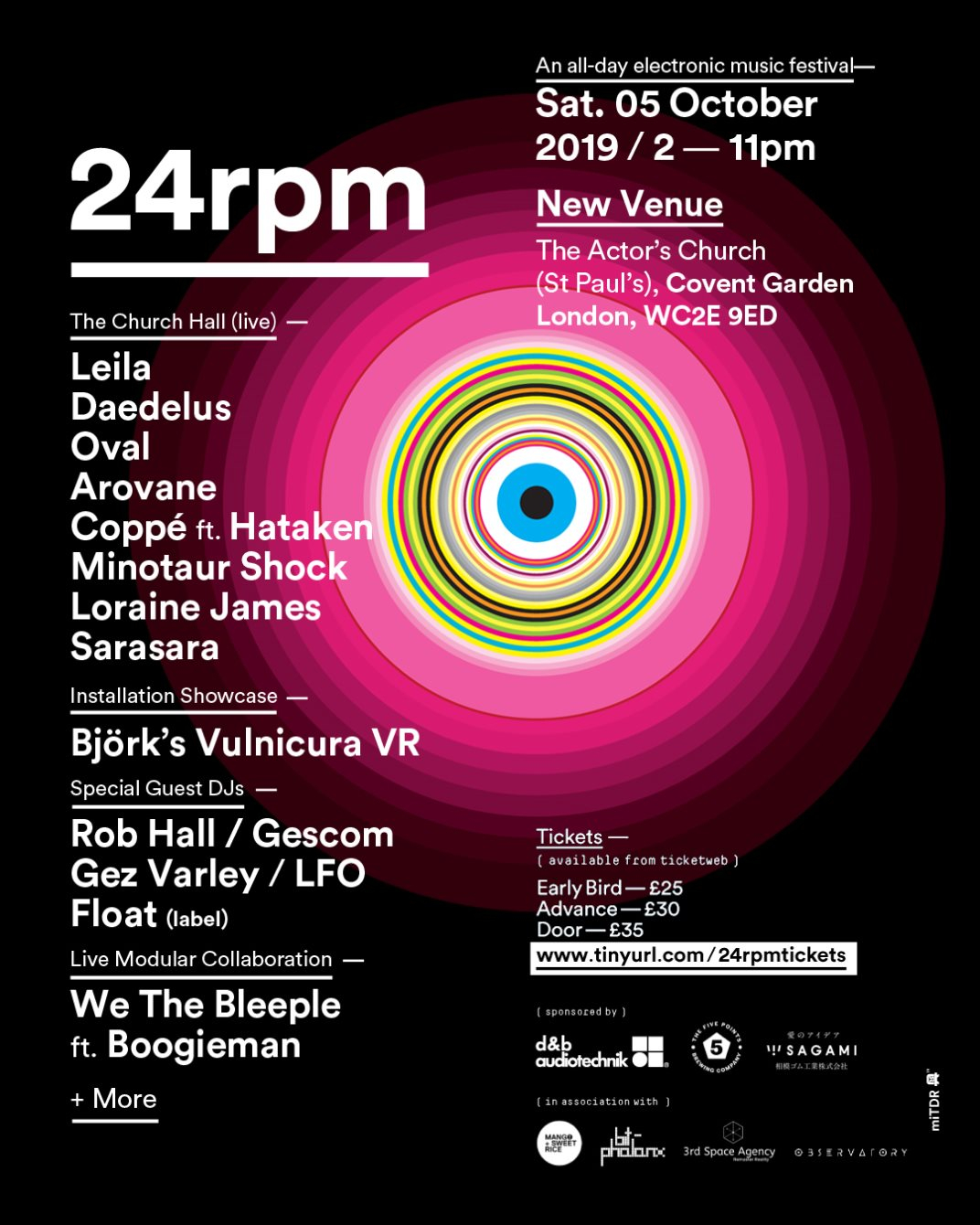24rpm: An All-Day Electronic Music Festival - Flyer front