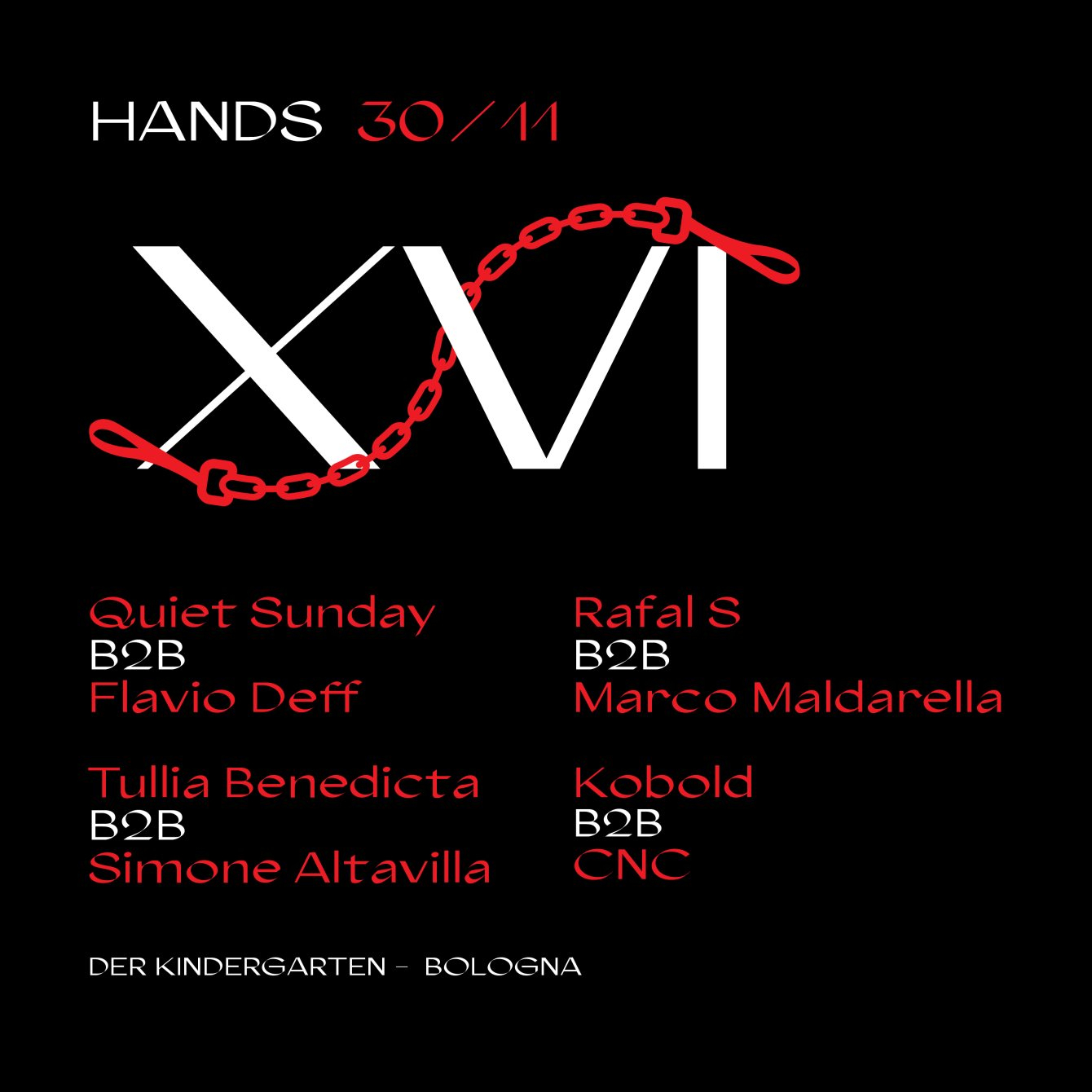 Hands XVI - Flyer front