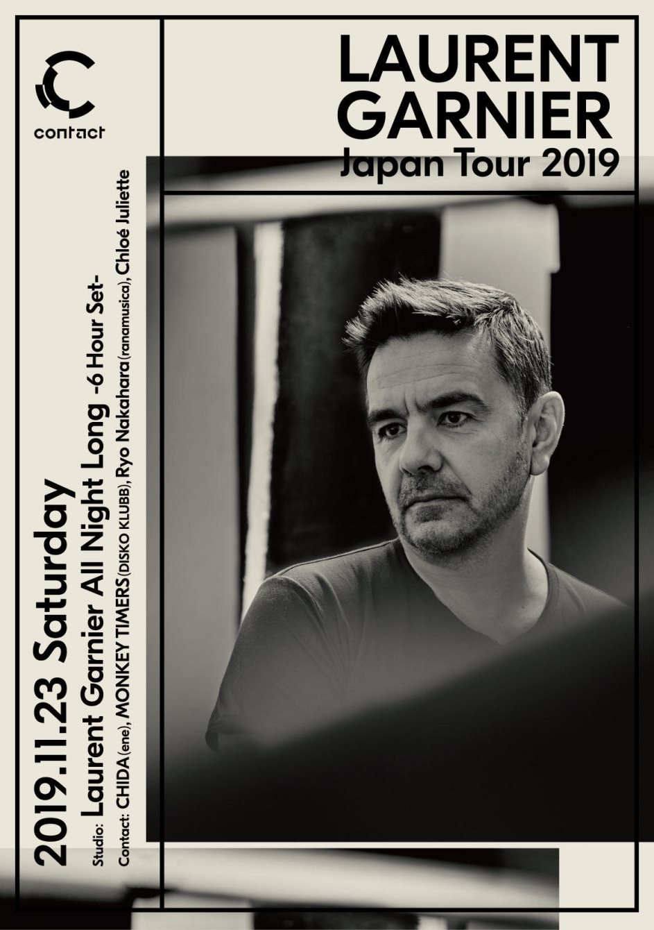 Laurent Garnier Japan Tour 2019 - Flyer front