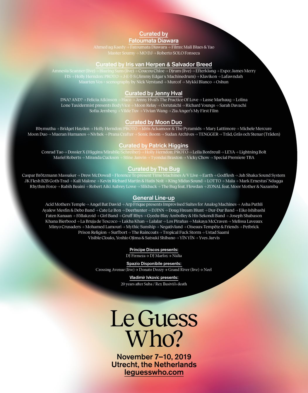Le Guess Who? 2019 - Flyer front