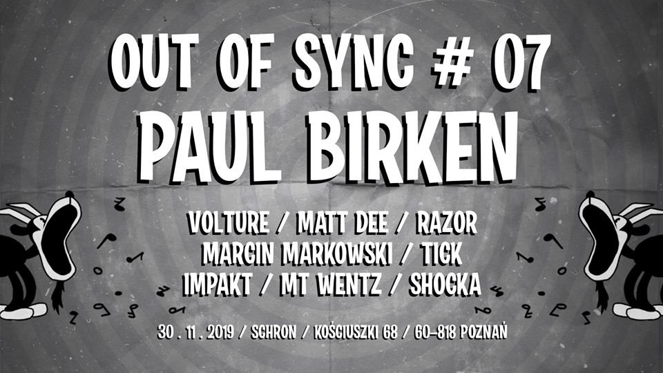 Out Of Sync Paul Birken - Flyer front