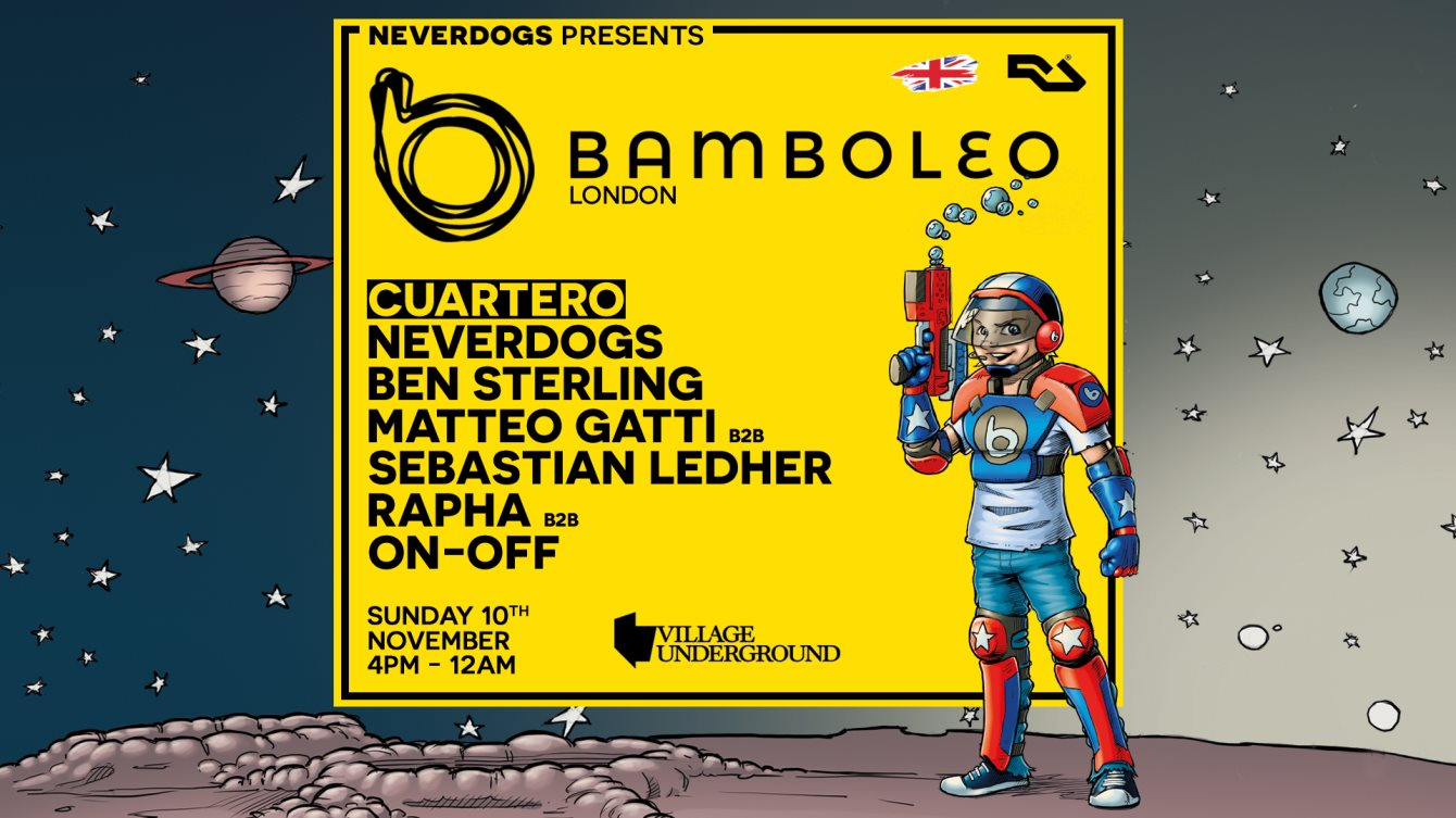 Neverdogs presents: Bamboleo London - Flyer front