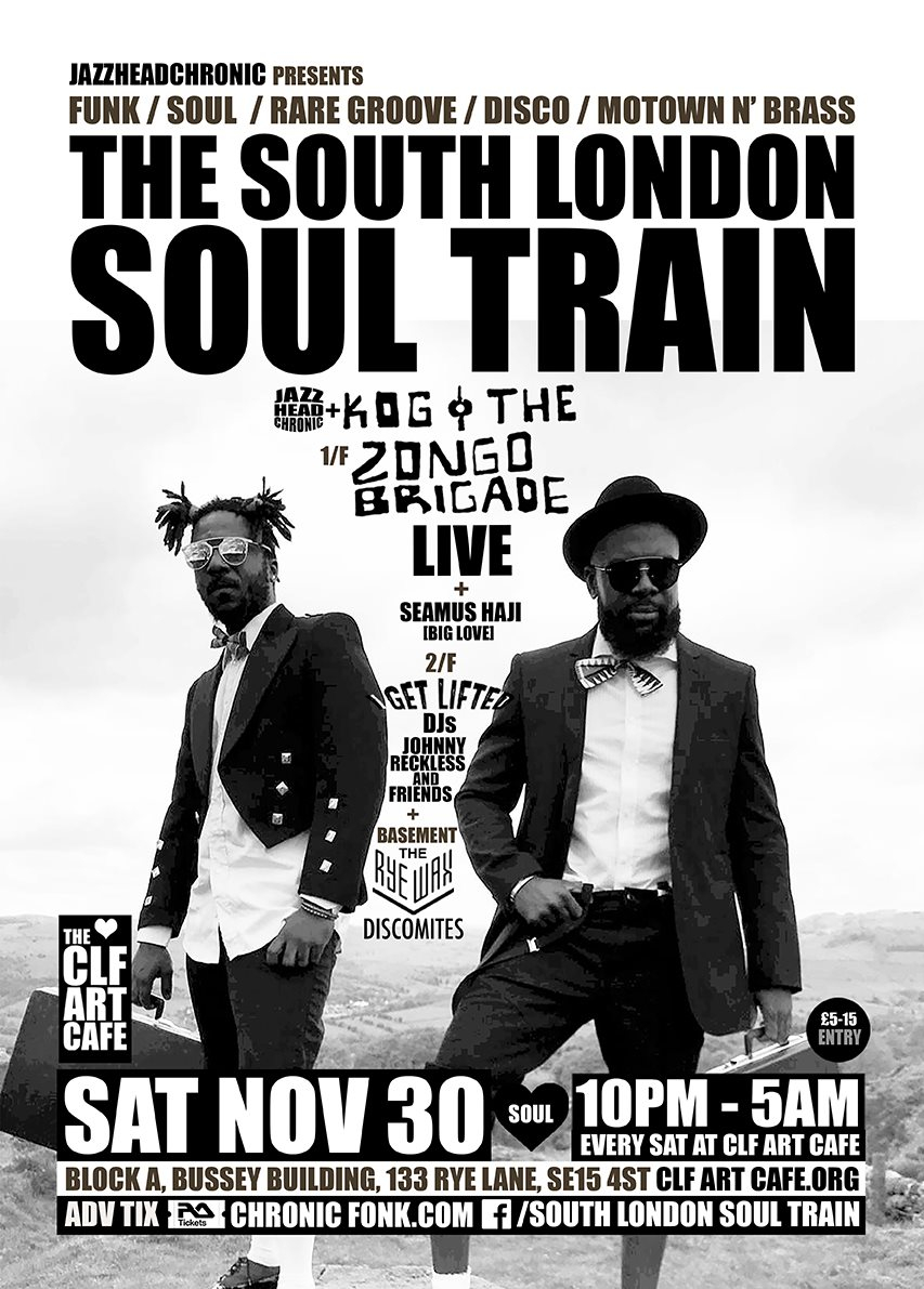 The South London Soul Train with The APX (Live) - More - Flyer back