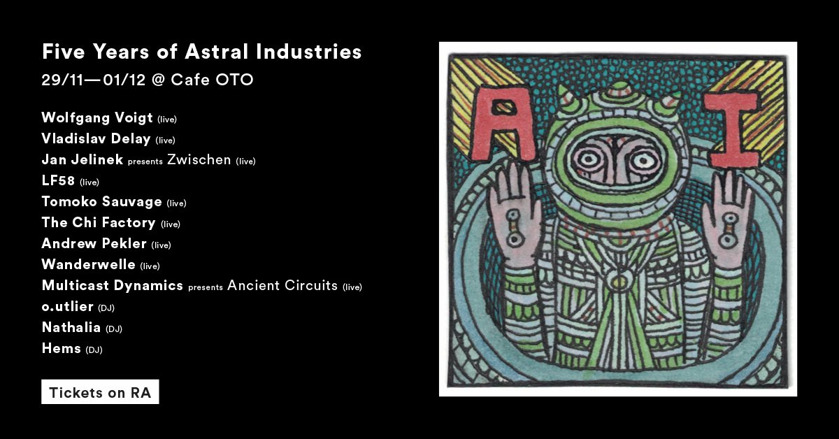 Five Years of Astral Industries - Flyer front