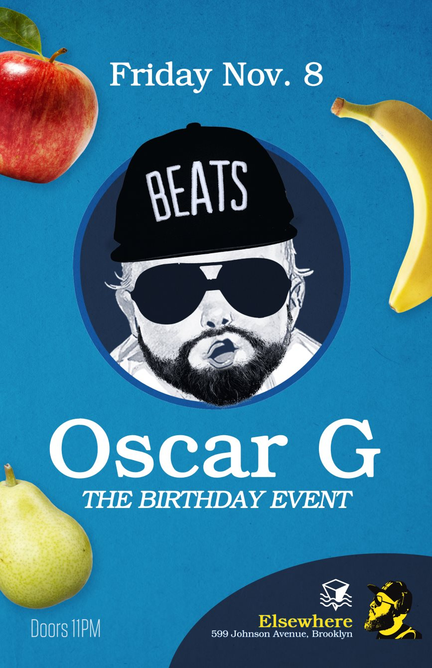 Oscar G - The Birthday Event - Flyer back