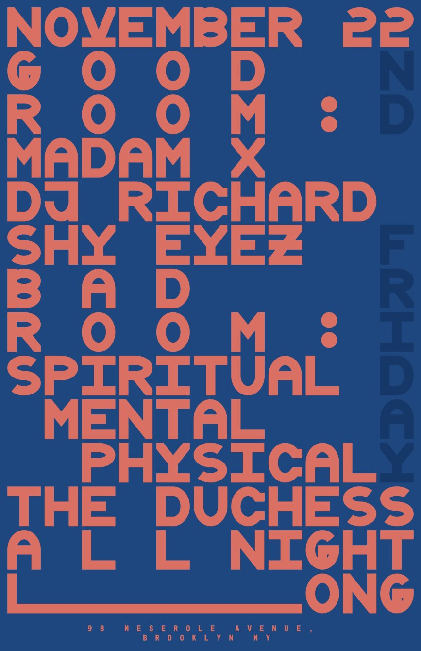Madam X, DJ Richard, Shy Eyez Plus Spiritual Mental Physical - Flyer front