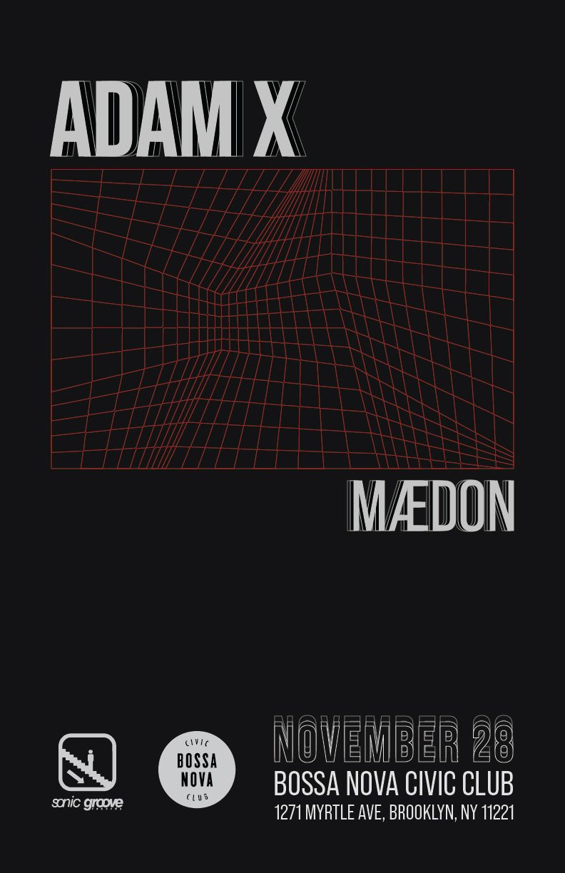 Adam X & MAEDON - Flyer front