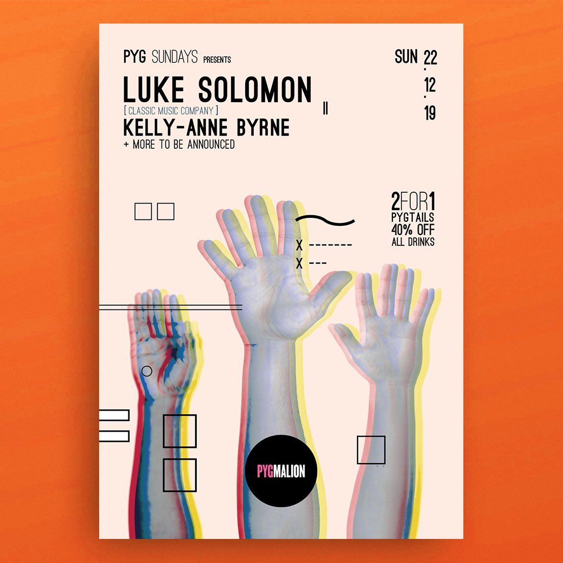 Pyg Sundays presents Luke Solomon - Flyer front