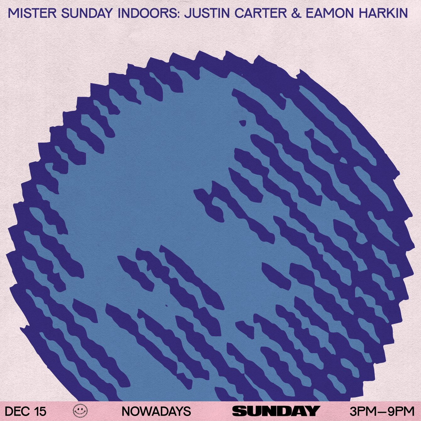 Mister Sunday Indoors: Justin Carter and Eamon Harkin - Flyer back