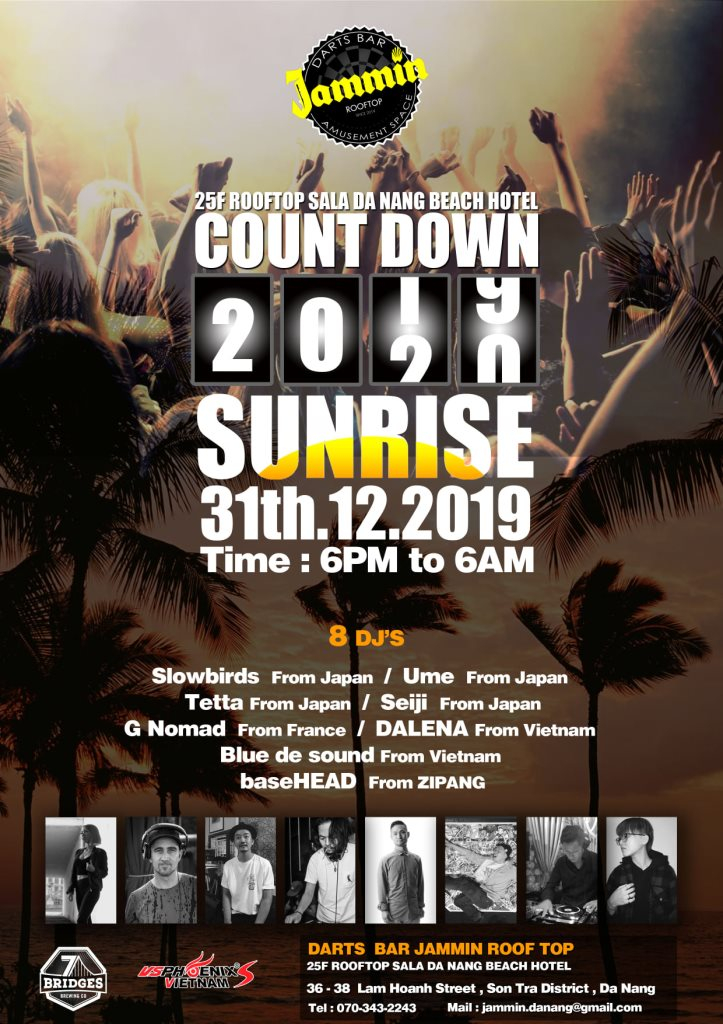 Jammin 2019 NYE Countdown Party - Flyer front