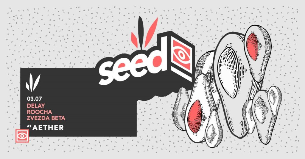 Seed - Delay, Roocha, Zvezda Beta - Flyer front