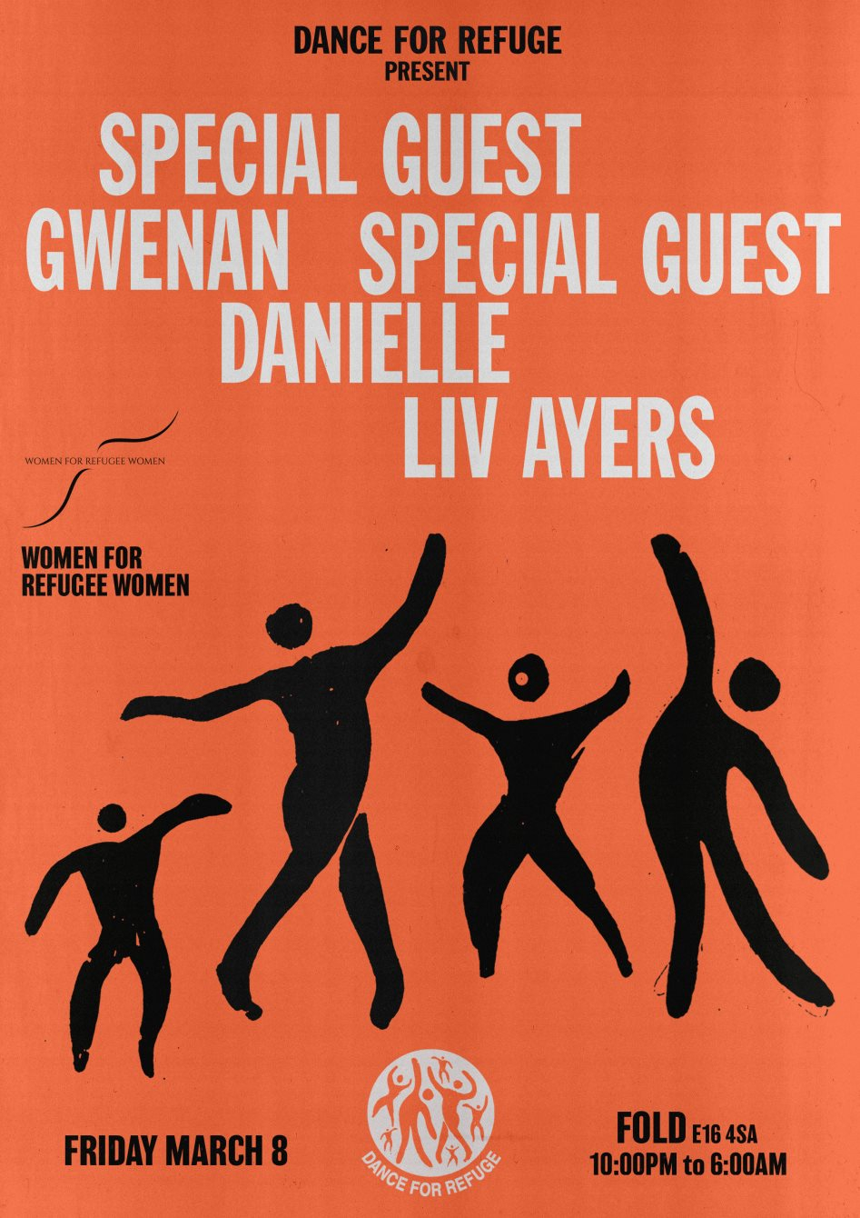 Dance For Refuge x IWD with Gwenan, Nite Fleit & Special Guests - Flyer back