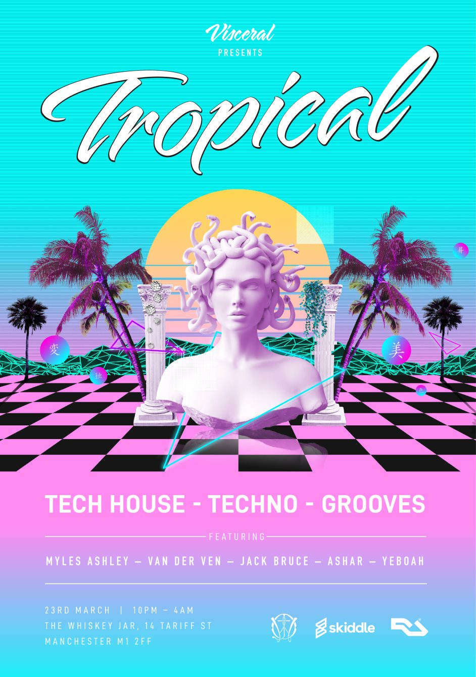 Tropical Opening: Tech House, Techno, Grooves - Flyer front