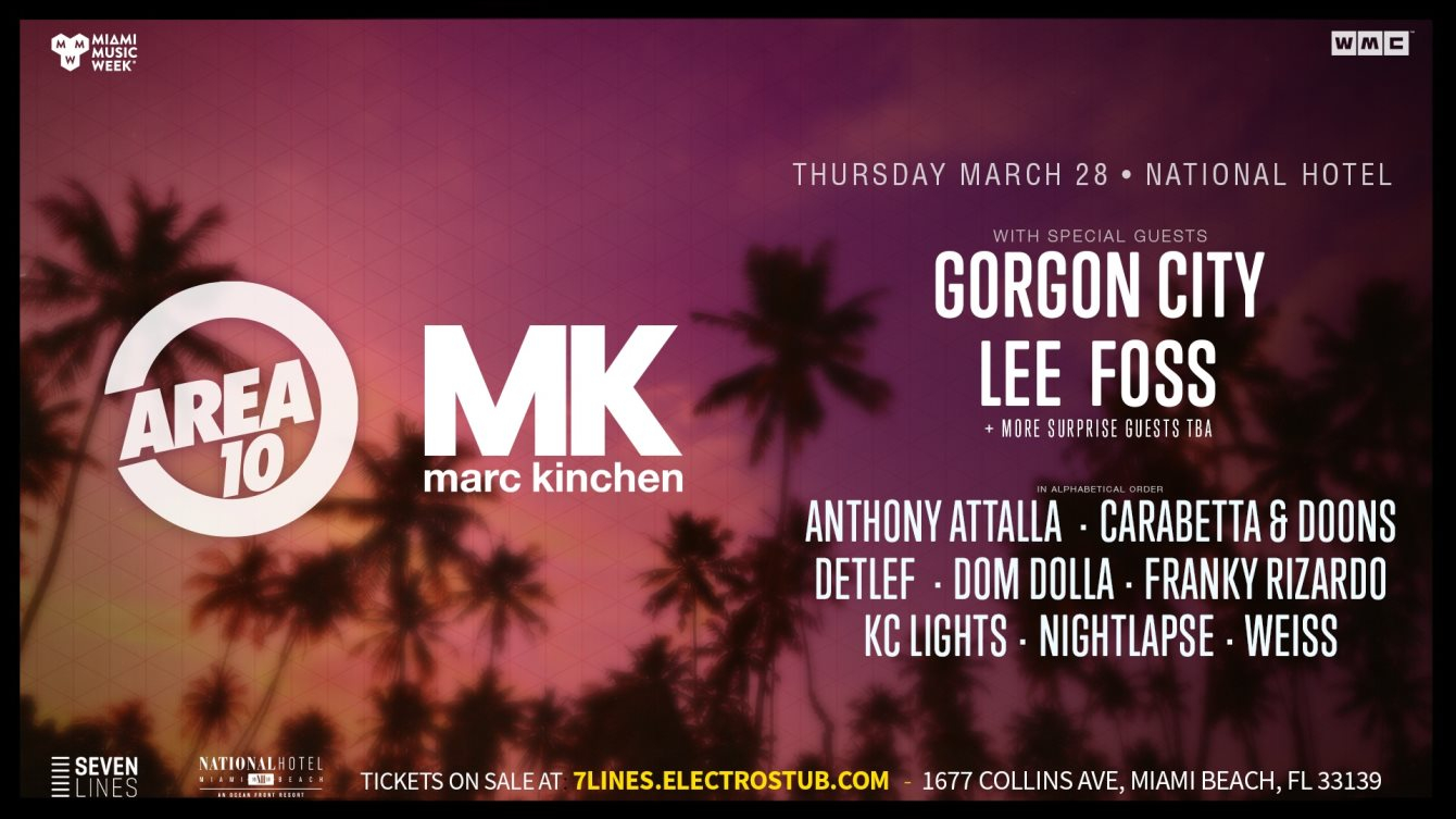 MK presents Area 10 Pool Party - Miami Music Week 2019 at The ...