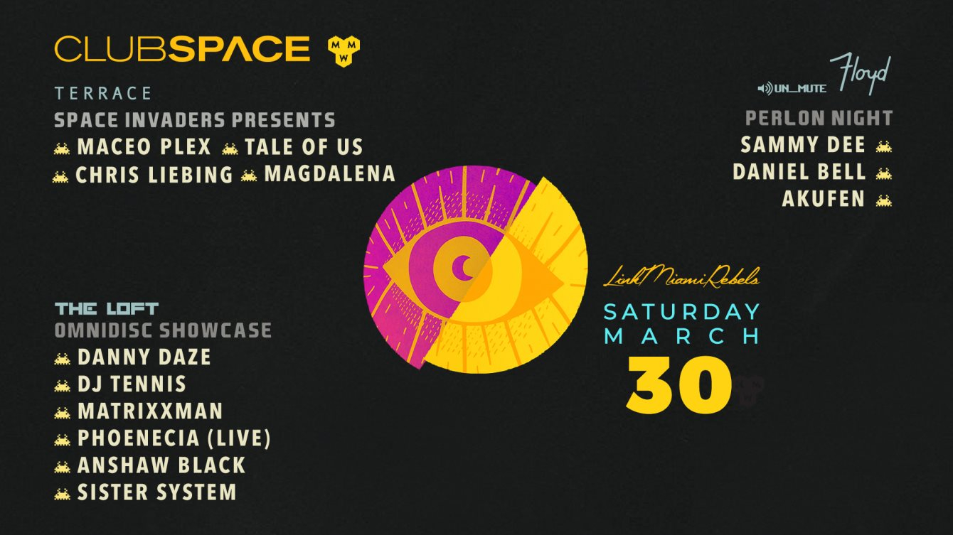 Space Invaders presents Saturday MMW 2019 - Flyer front