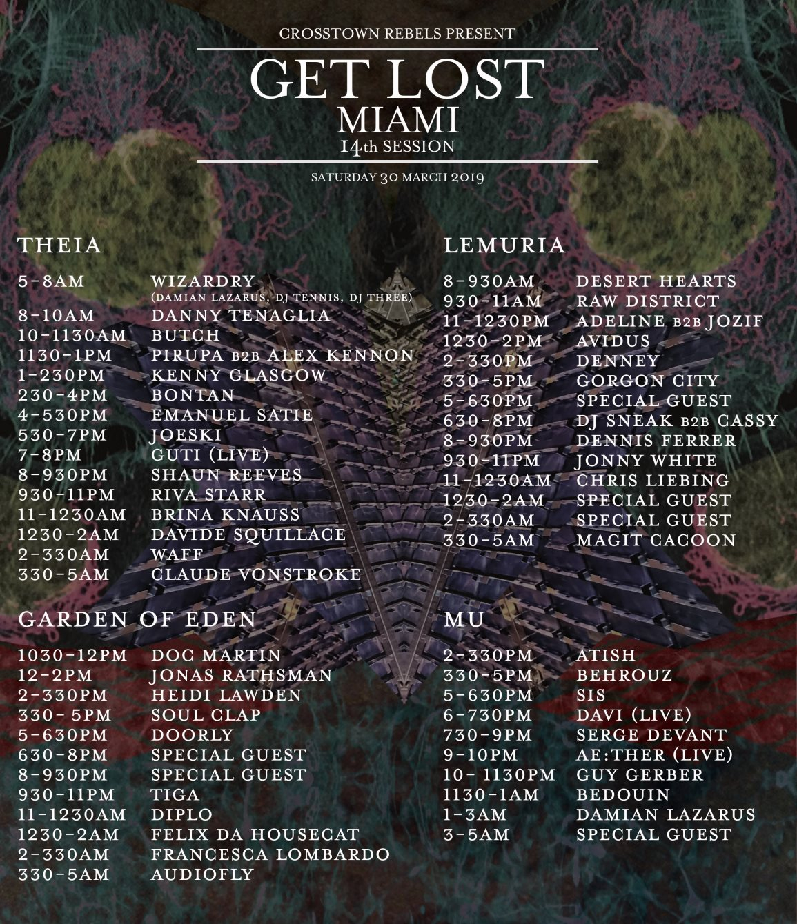 Get Lost Miami 2019 - 14th Session - Flyer front