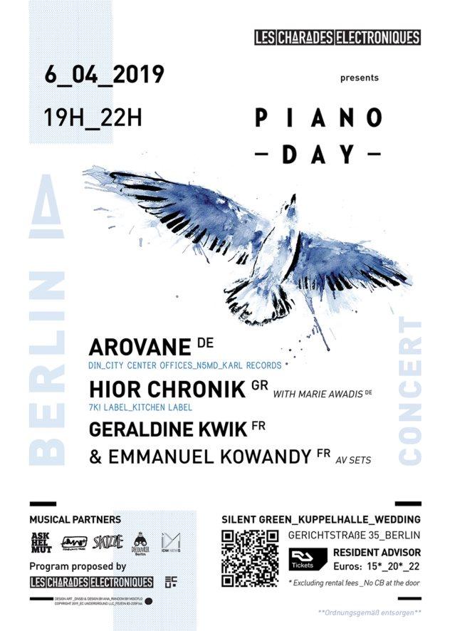 LCE presents Piano Day at Berlin, Cupola - Silent Green - Flyer front