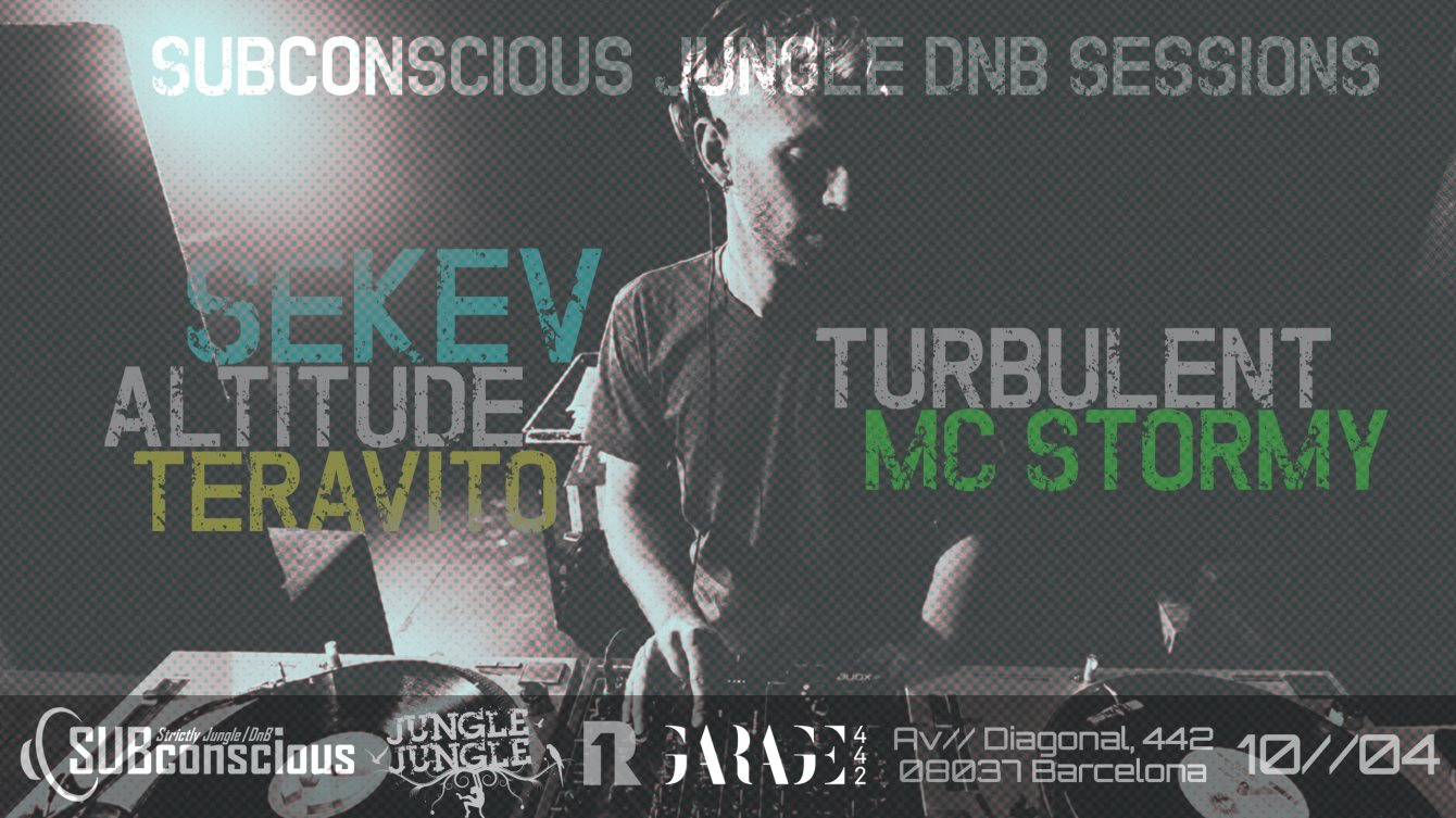 Subconscious // Jungle Drum & Bass Sessions with Sekev - Flyer front