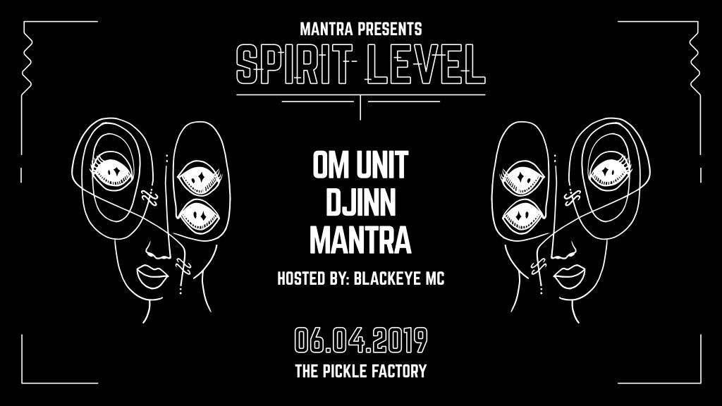Spirit Level - Om Unit, Djinn, Mantra - Flyer front