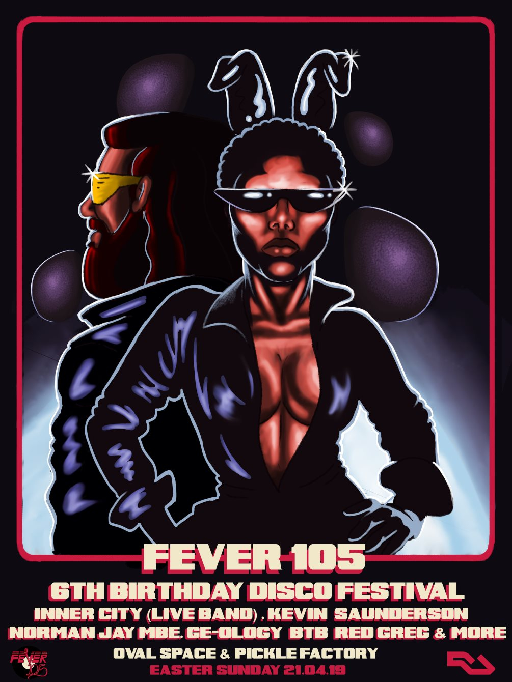 Easter Sunday Disco Festival & Fever 105 6th Birthday - Flyer back
