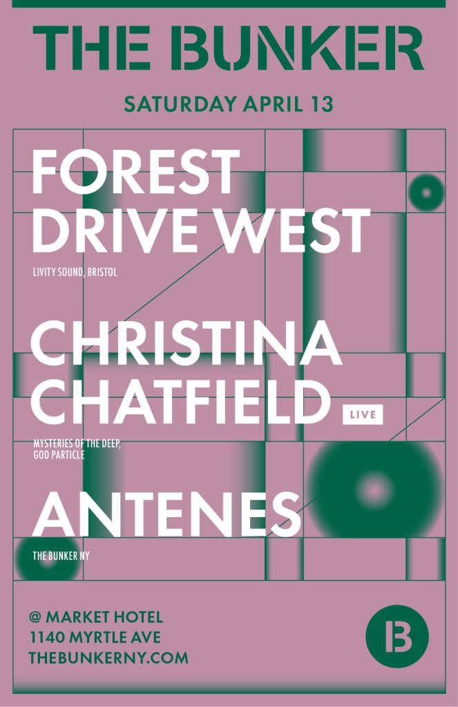The Bunker with Forest Drive West, Christina Chatfield, Antenes - Flyer back