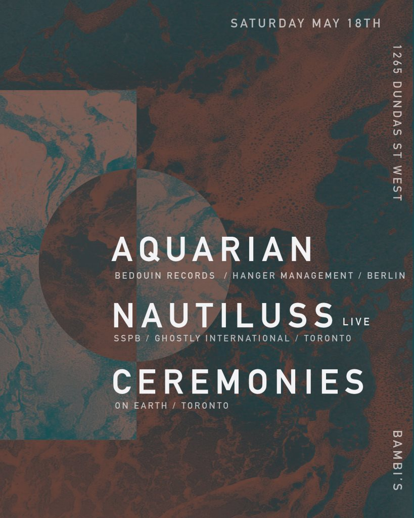 Aquarian with Nautiluss Live, Ceremonies - Flyer front