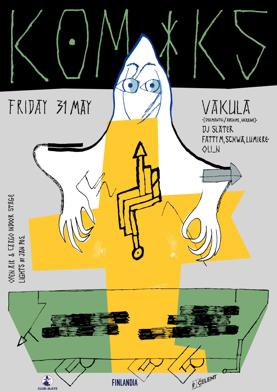 Komiks with Vakula (Dekmantel, Firecracker) - Flyer front