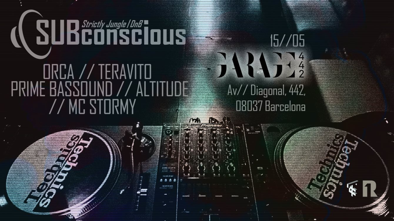 Subconscious // Jungle Drum & Bass Sessions - Flyer front