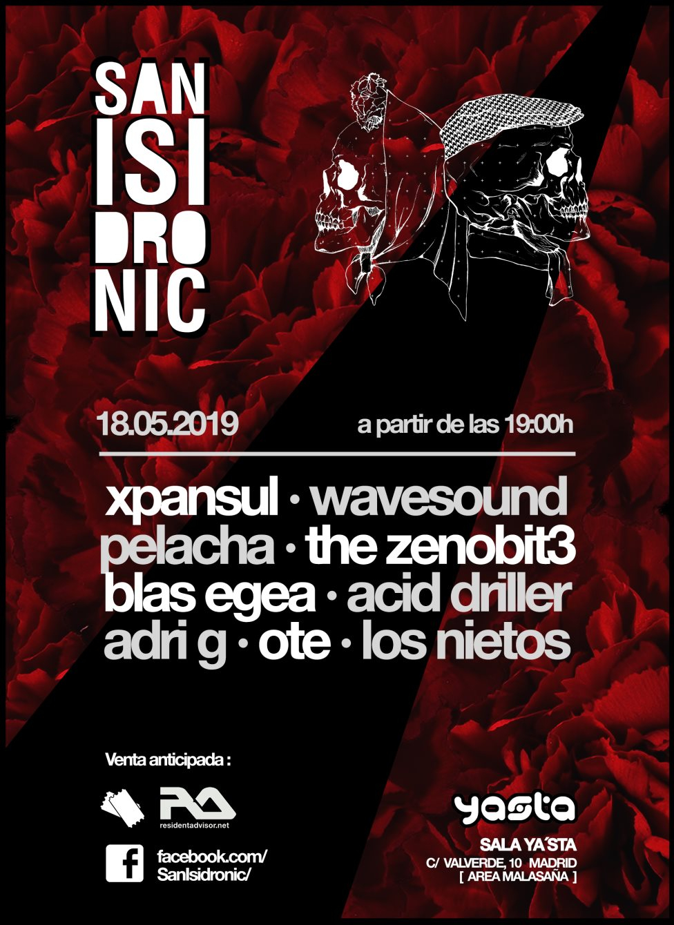 San Isidronic (Yasta Club) presents Pelacha · Xpansul · Wavesound · The Zenobit3 and More - Flyer back