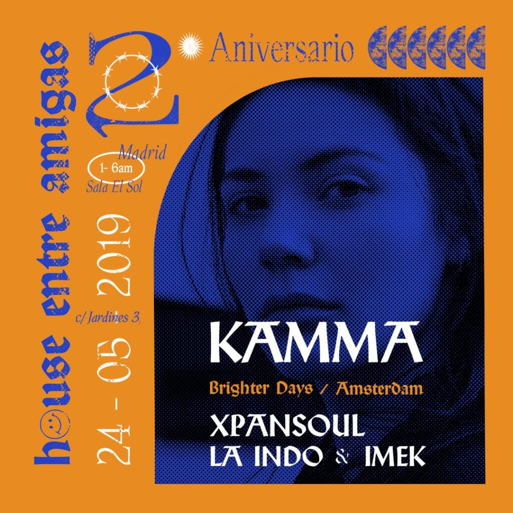 2º Aniversario House Entre Amigas: Kamma - Flyer front