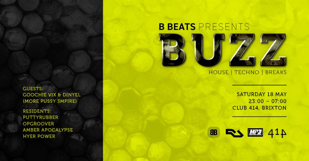 B Beats: Buzz - Flyer front