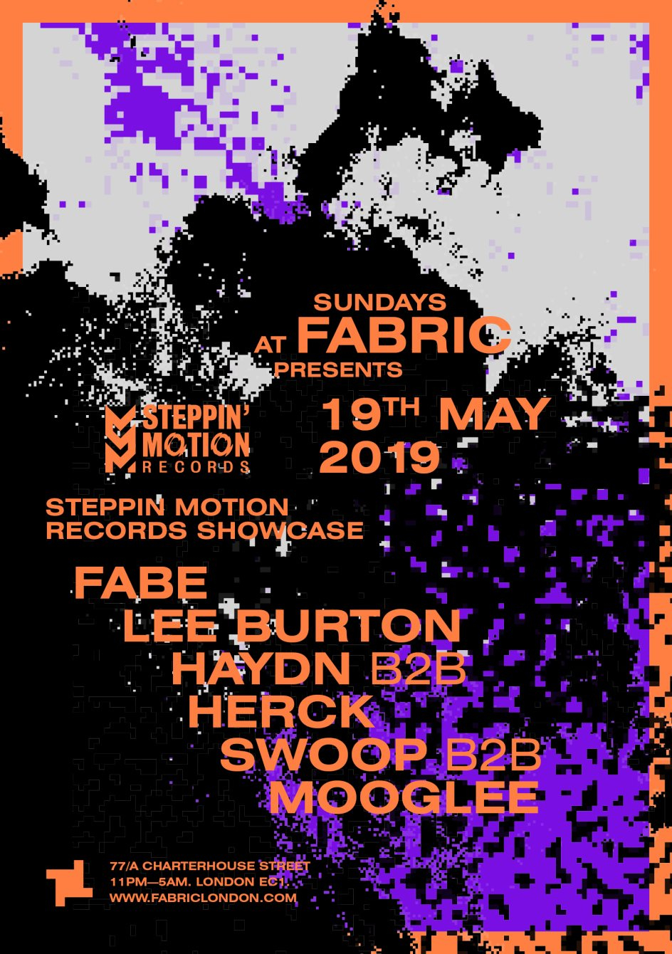 Sundays at fabric: Steppin' Motion with Fabe, Lee Burton & More - Flyer back