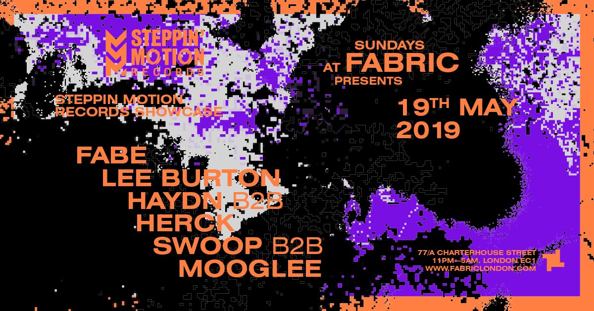 Sundays at fabric: Steppin' Motion with Fabe, Lee Burton & More - Flyer front
