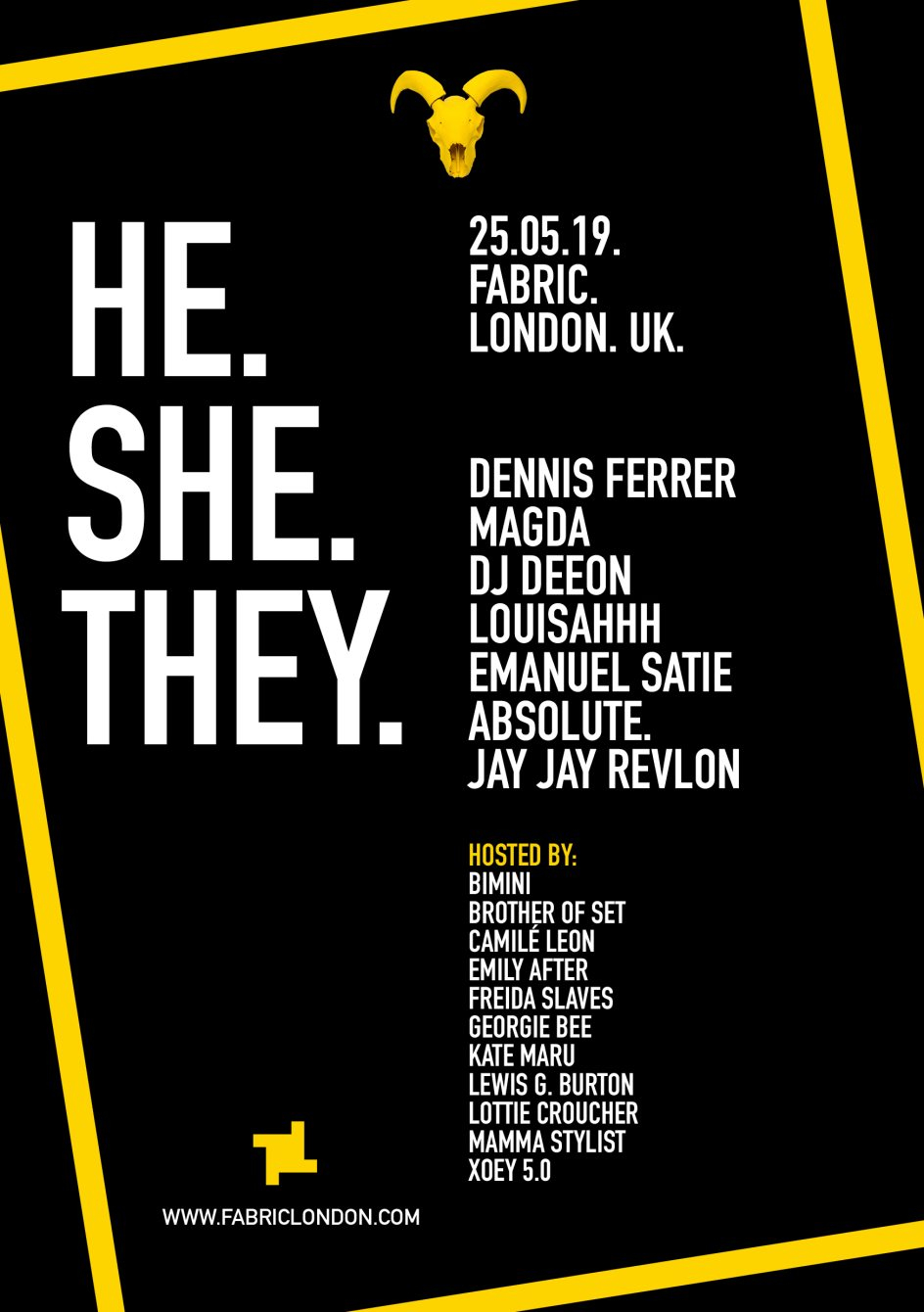 He.She.They with Dennis Ferrer, Magda, DJ Deeon & Emanuel Satie - Flyer back