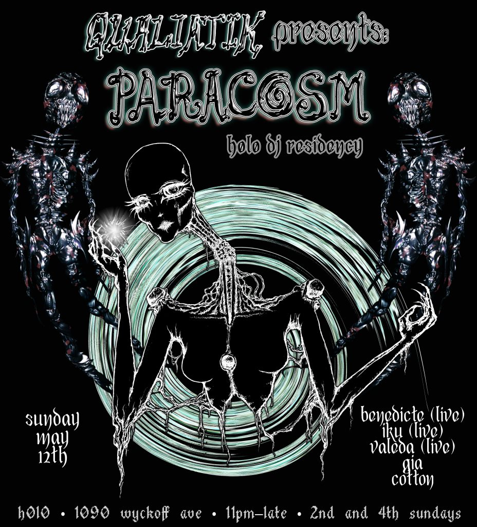 Qualiatik presents: Paracosm (H0l0 DJ Residency 2019) - Flyer front