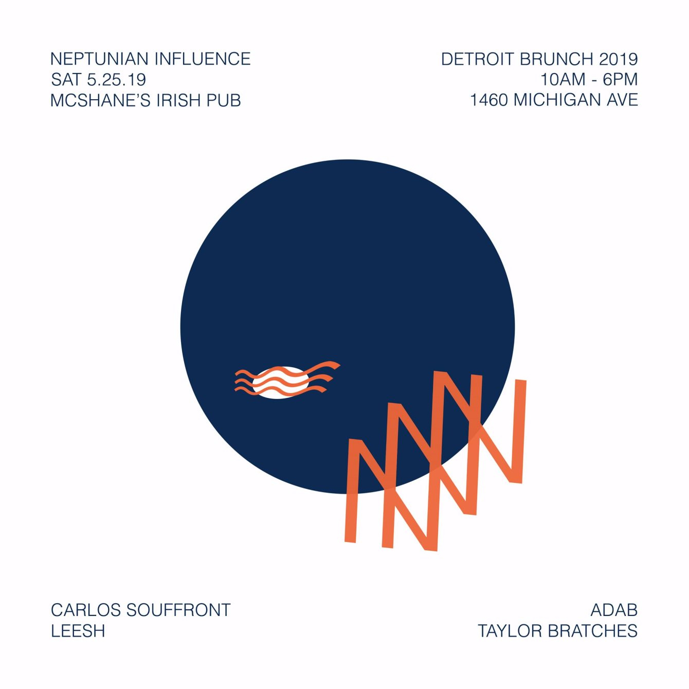 Neptunian Influence: Detroit Brunch 2019 - Flyer front