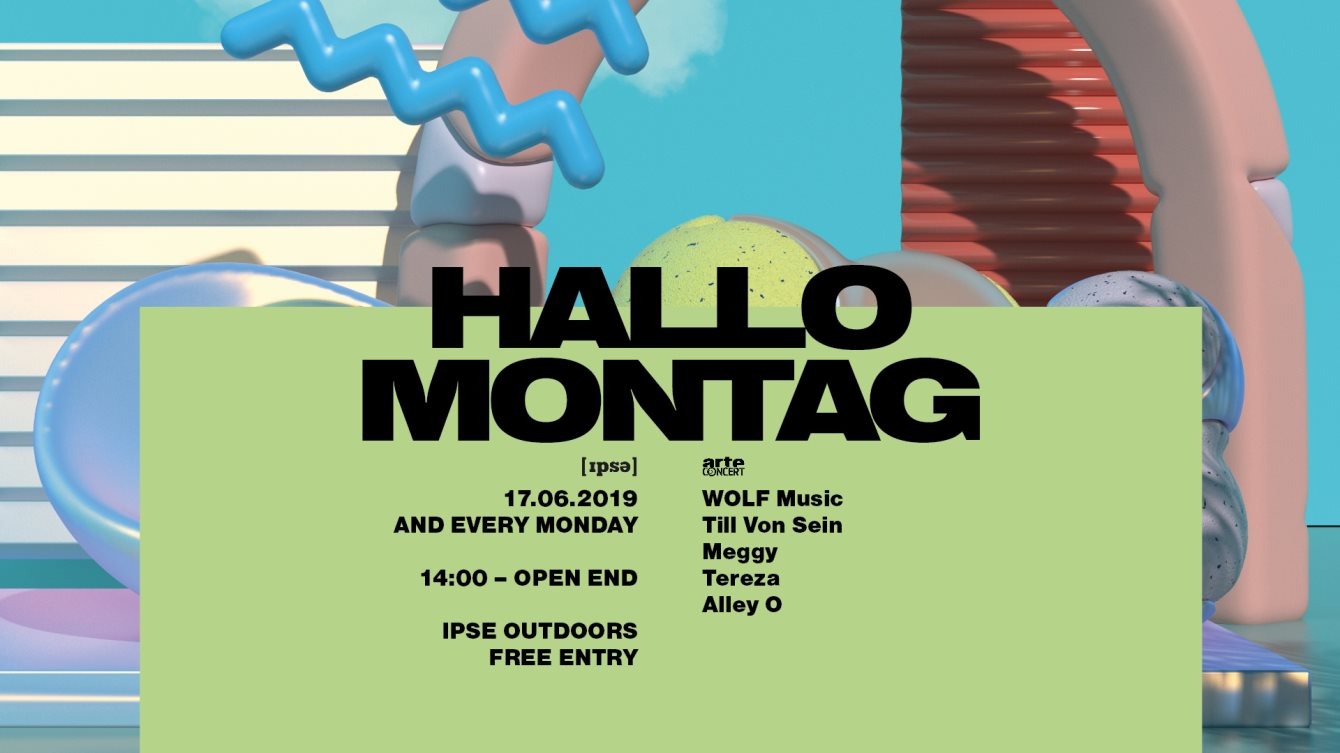 Hallo Montag - Open Air #08 with Wolf Music, Till Von Sein, Meggy and More - Flyer front