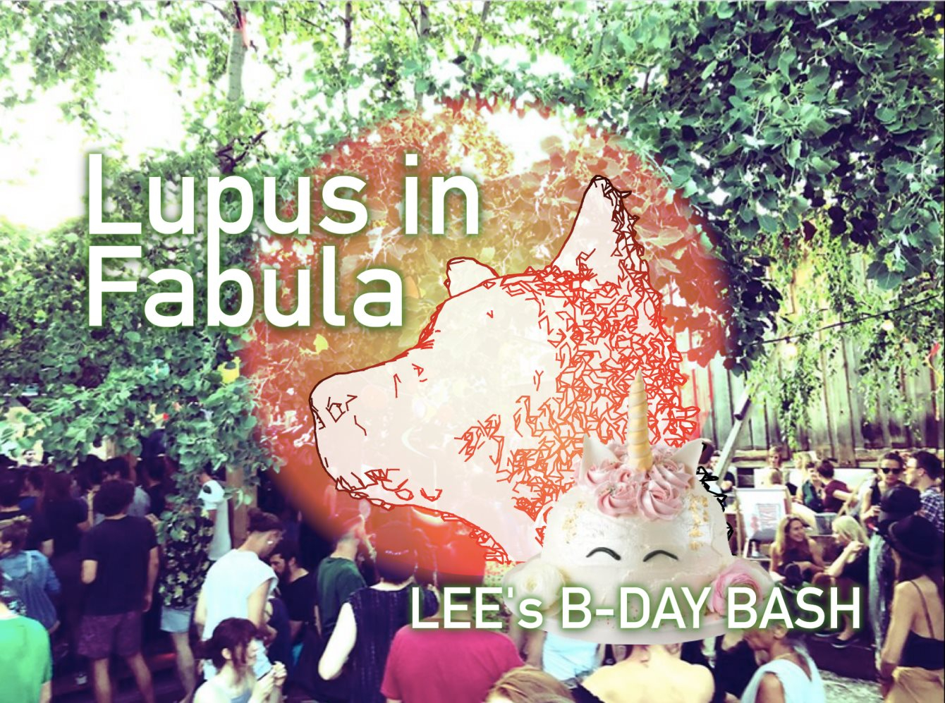 Lupus in Fabula Openair Polygon Club Berlin Lee Jokes B-Day Bash - Flyer front