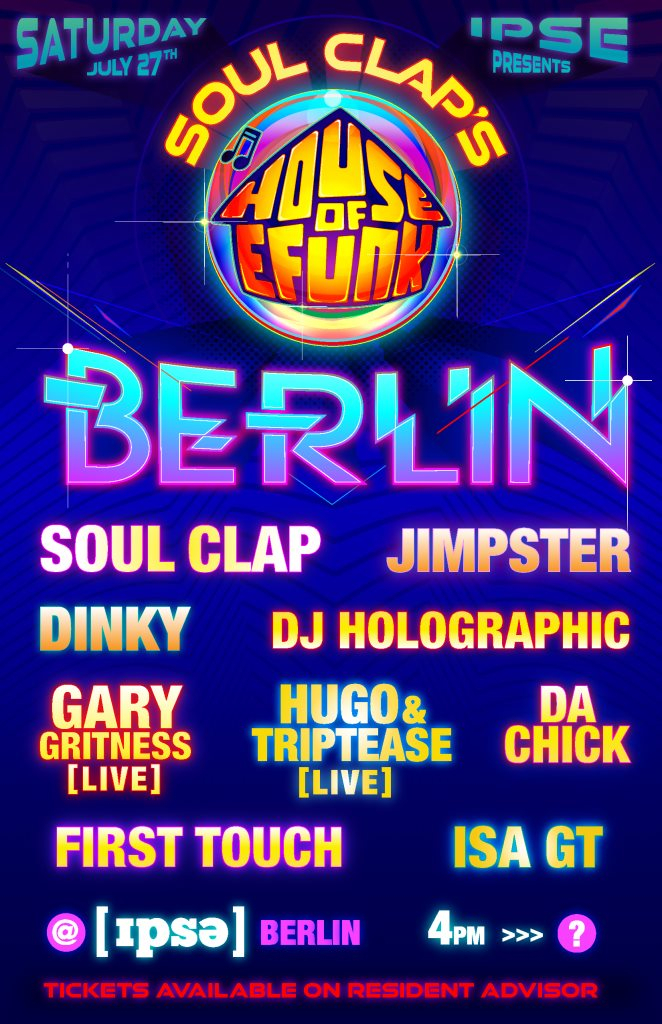 Soul Clap's House of Efunk Berlin 2019 - Flyer front