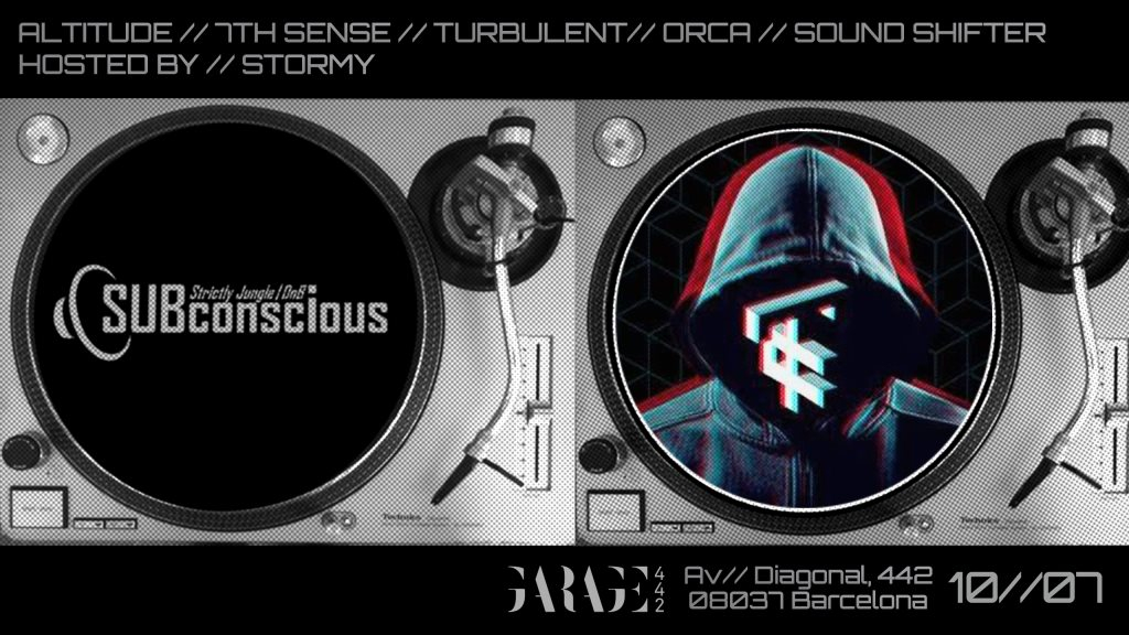 Subconscious B2B Truecolor // Jungle DnB Sessions - Flyer front