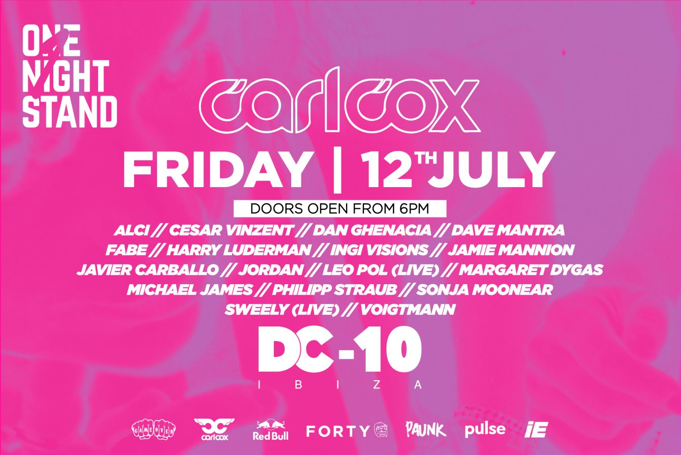One Night Stand at DC10 - Flyer front