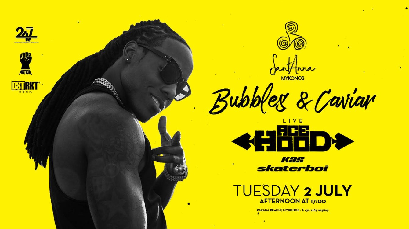 Bubbles & Caviar: Ace Hood at Santanna Mykonos, Greece