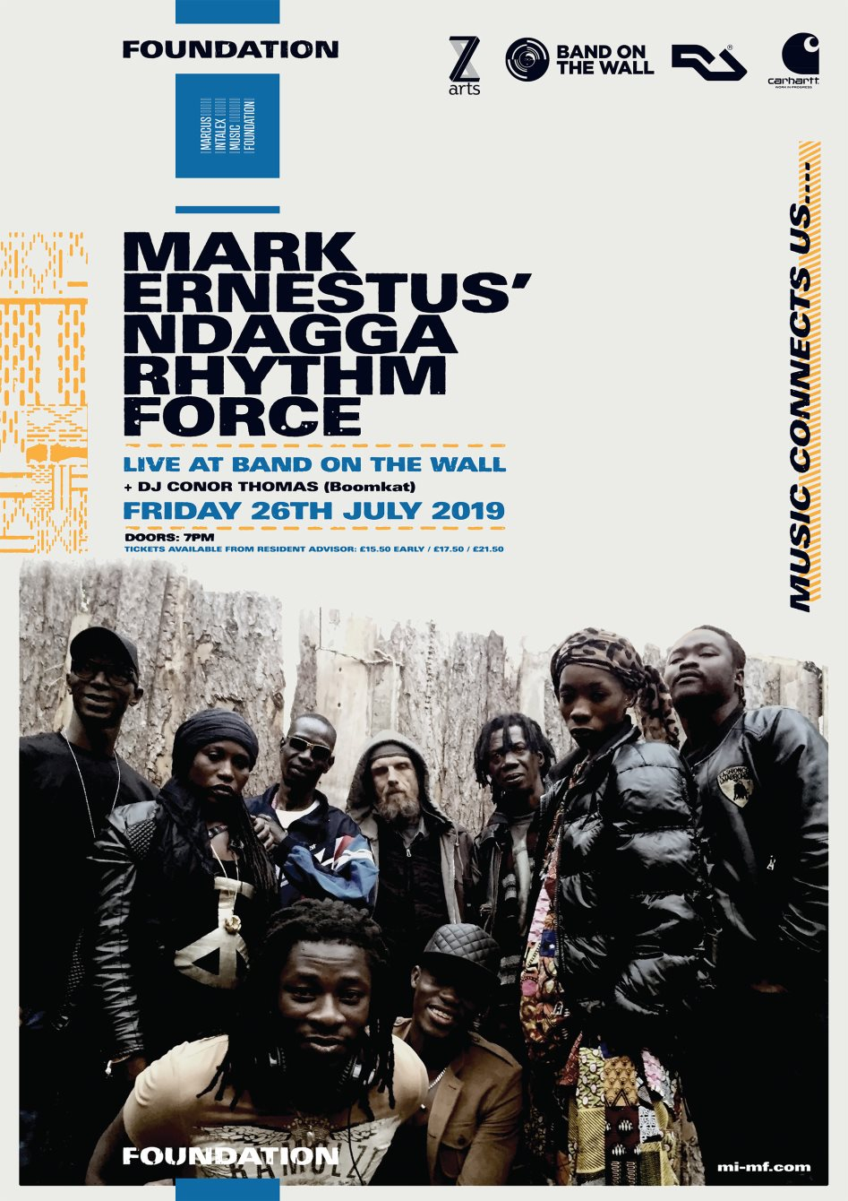 Foundation presents.. Mark Ernestus' Ndagga Rhythm Force [live] - Flyer front