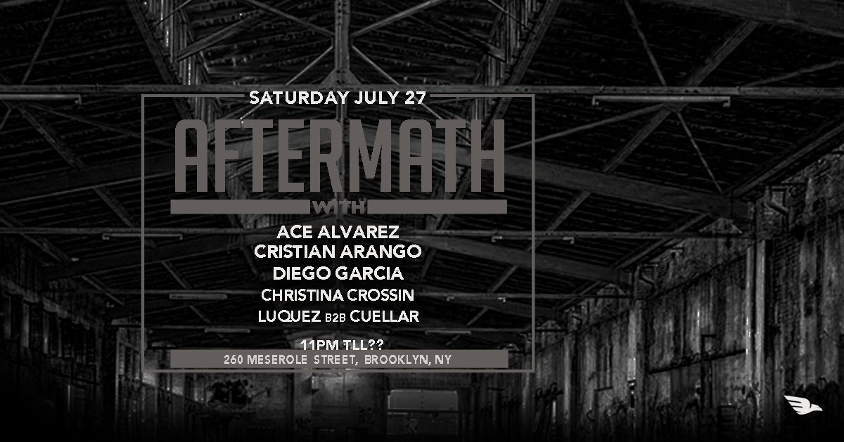 Aftermath with Ace Alvarez, Cristian Arango and More - Flyer front