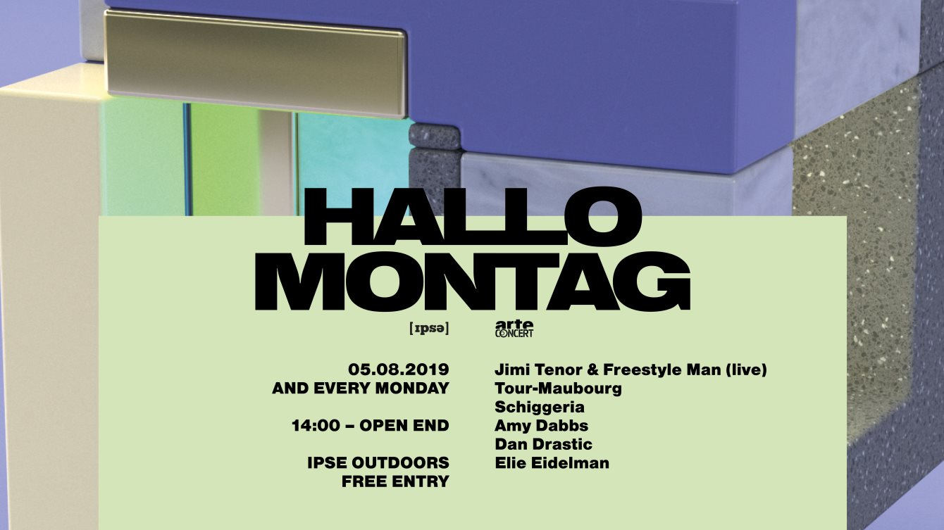 Hallo Montag - Open Air #15 with Jimi Tenor & Freestyle Man Live and Many More - Flyer front
