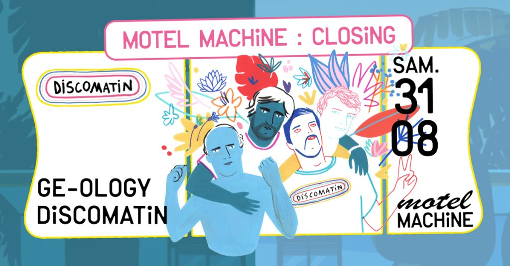 Motel Machine: Closing par Discomatin - Flyer front