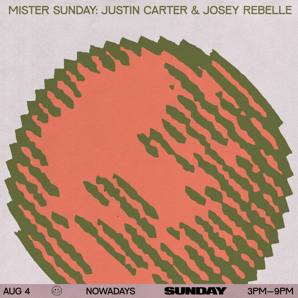 Mister Sunday: Justin Carter and Josey Rebelle - Flyer back