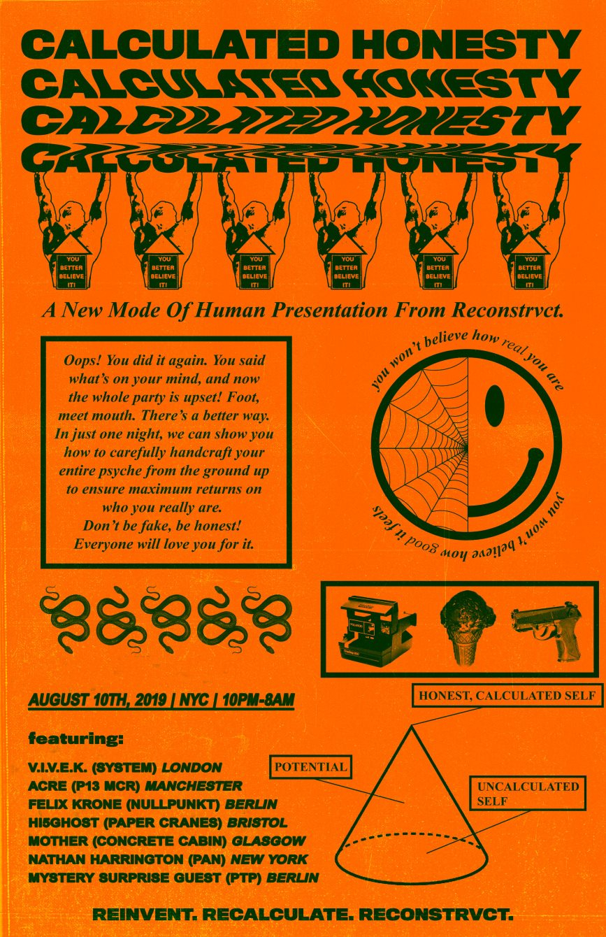 Reconstrvct.04 presents Calculated Honesty - Flyer back